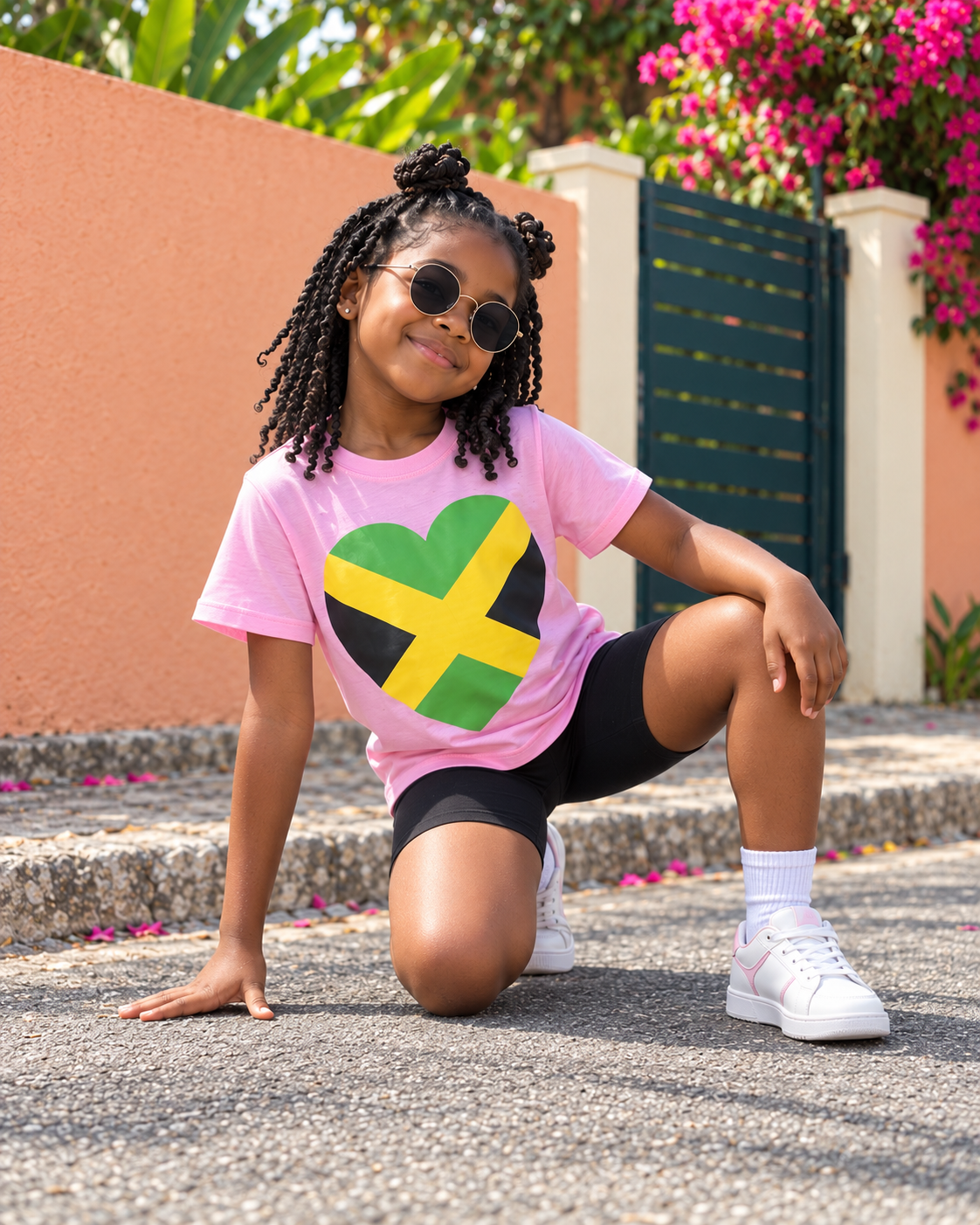 Jamaica Has My Heart Kids’ Tee — Pink