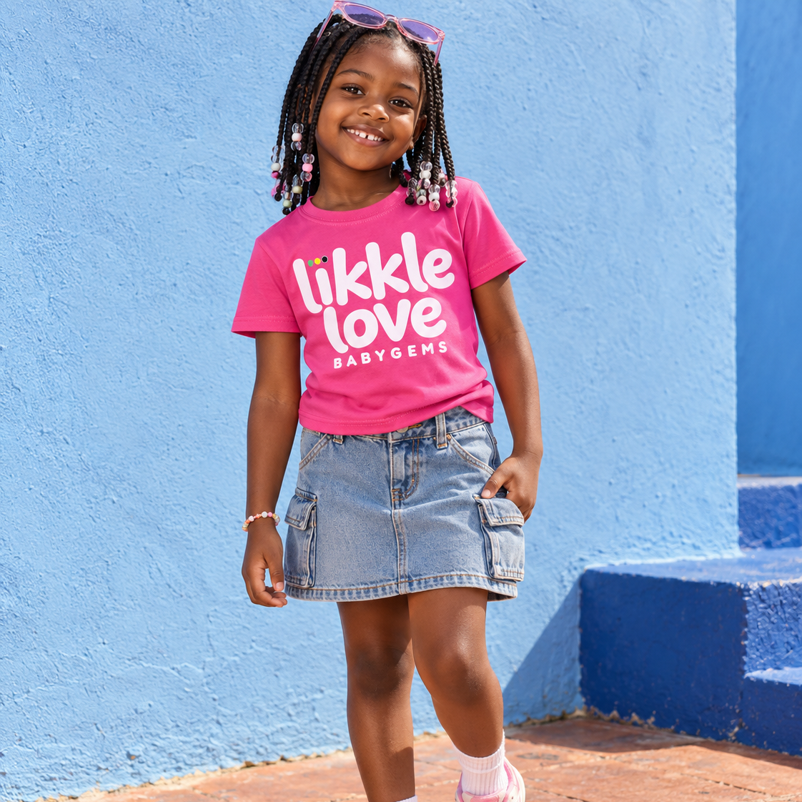 Likkle Love Kids Graphic Tee – Pink