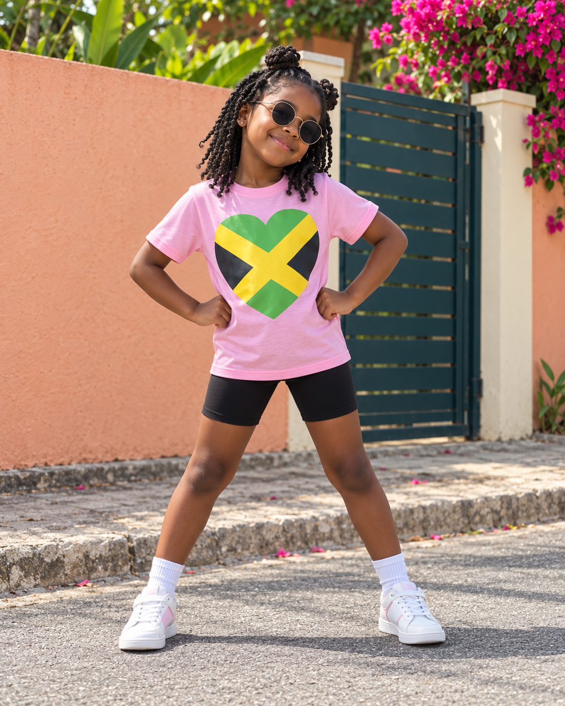 Jamaica Has My Heart Kids’ Tee — Pink