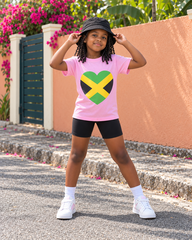 Jamaica Has My Heart Kids’ Tee — Pink