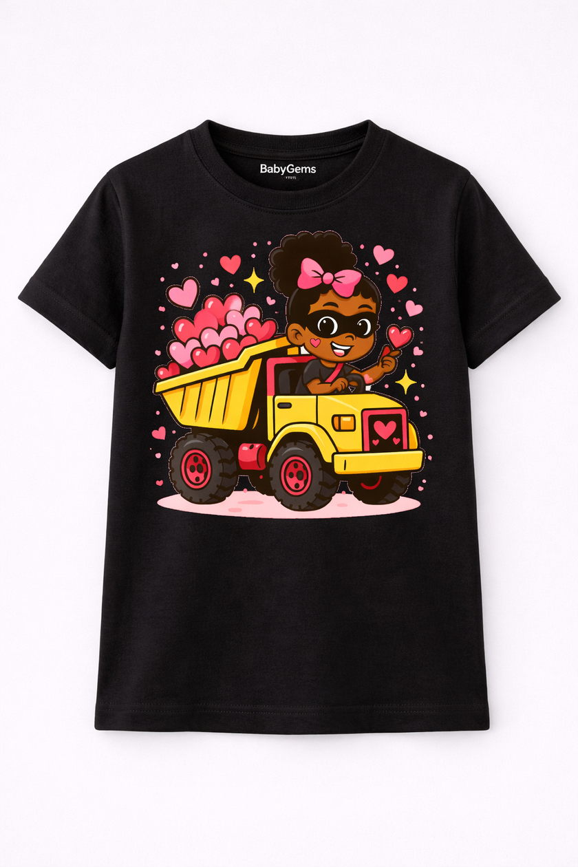 Black Legend Steal your heart Girls Graphic Tee