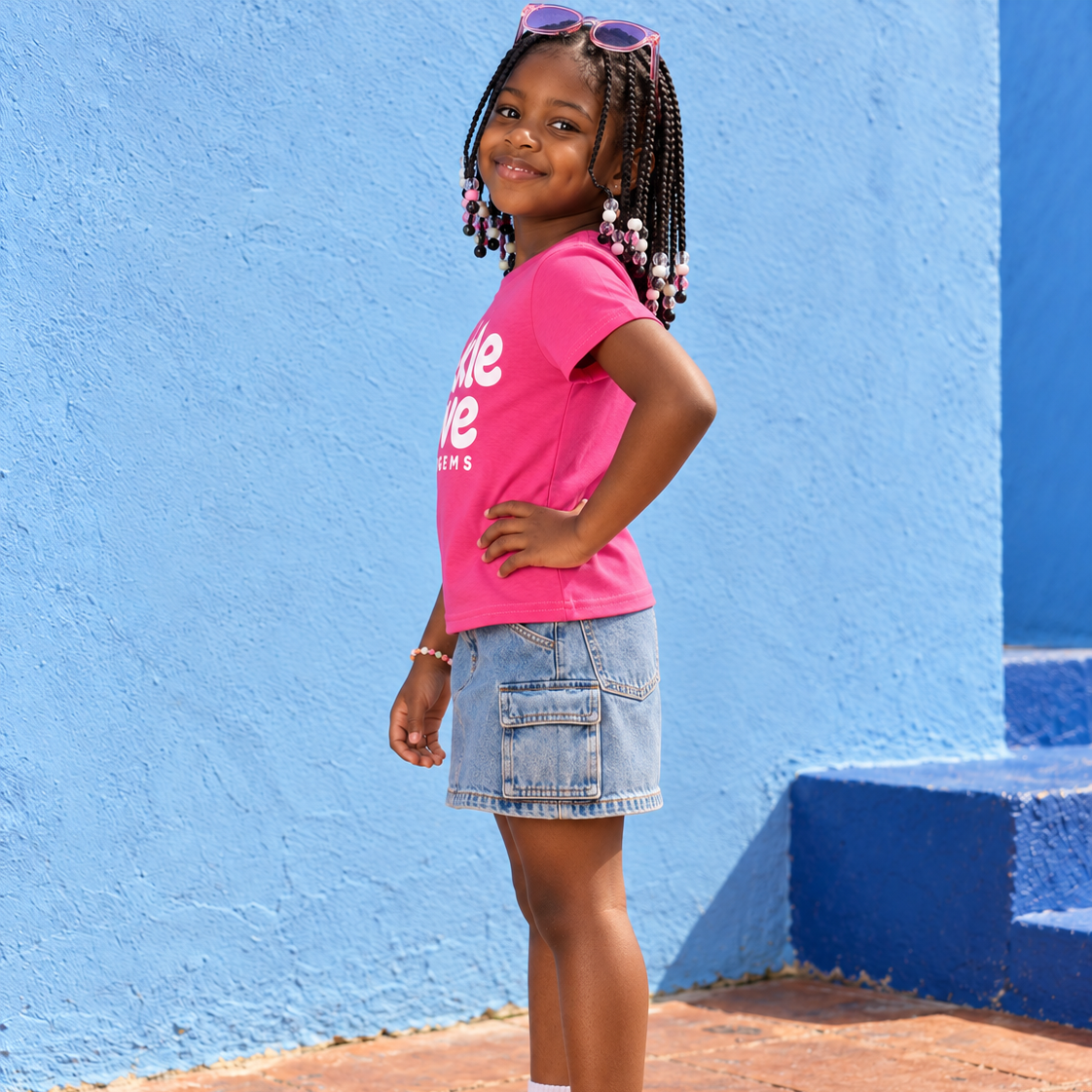 Likkle Love Kids Graphic Tee – Pink
