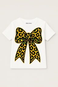 Jamaican Print Bow Girls Graphic Tee