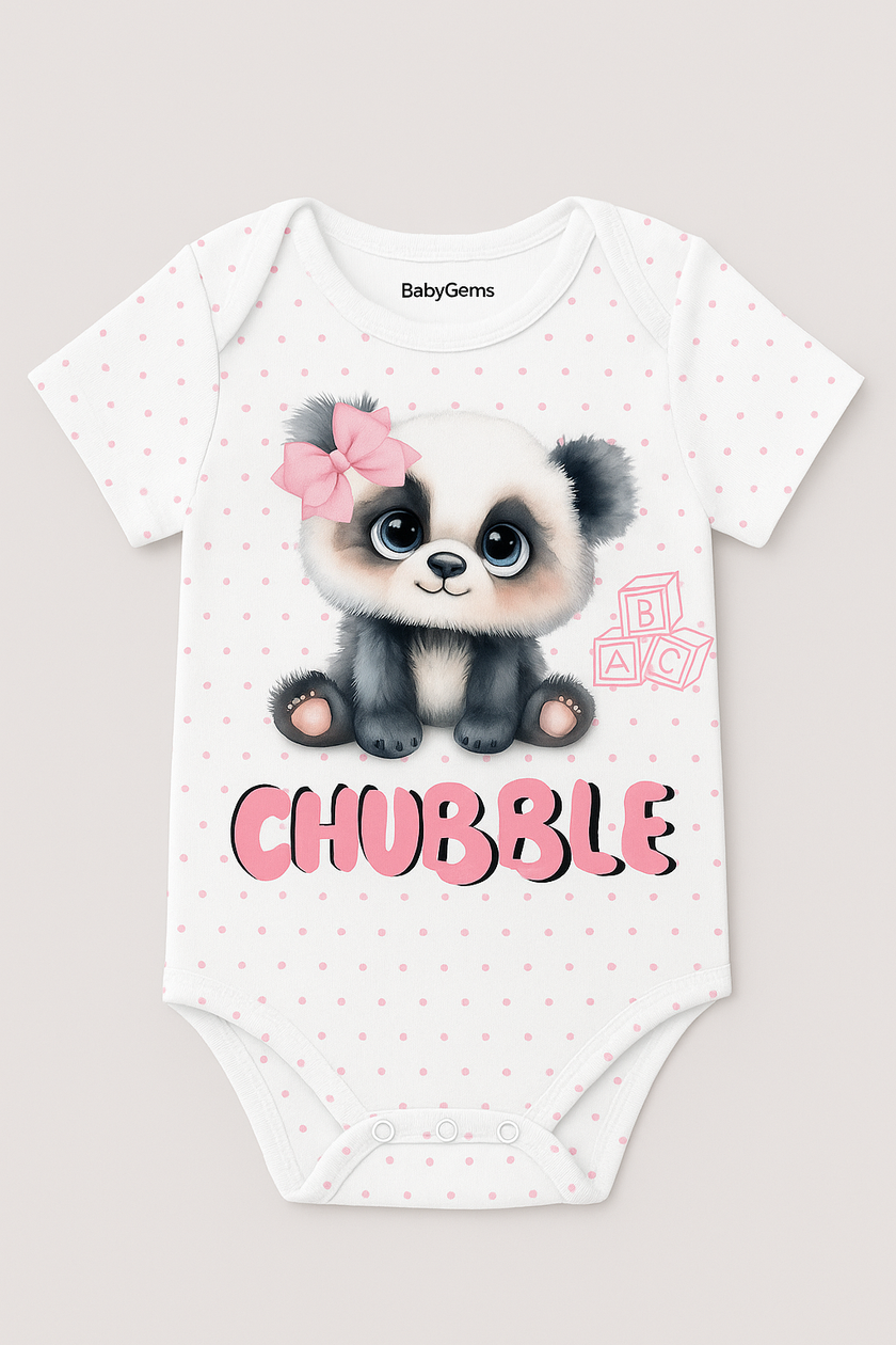 Chubble Panda Baby Girl Bodysuit