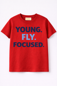 Young Fly and Focused Boys Graphic Tee