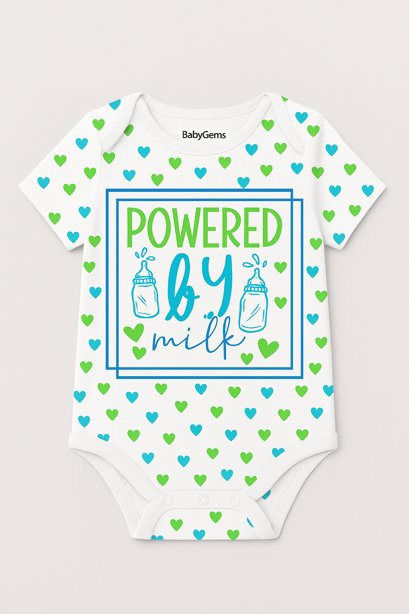 Powered By Milk Baby Boy Bodysuit