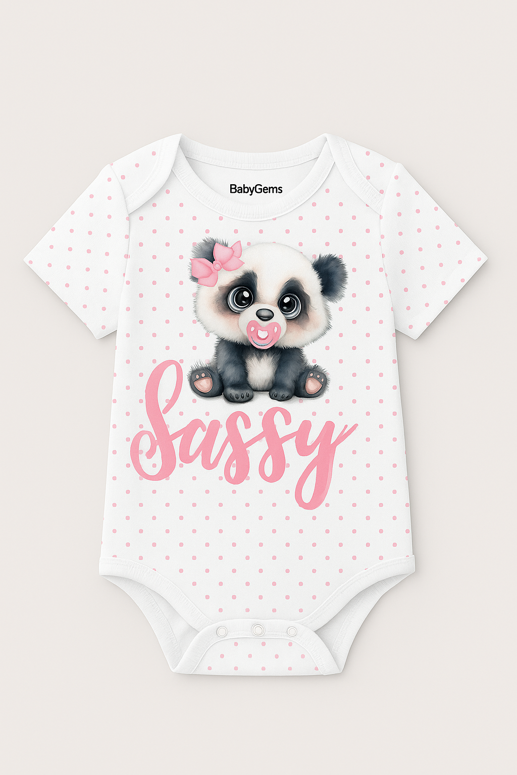 Sassy Panda Baby Girl Bodysuit