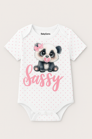 Sassy Panda Baby Girl Bodysuit