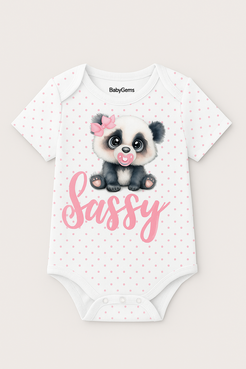 Sassy Panda Baby Girl Bodysuit
